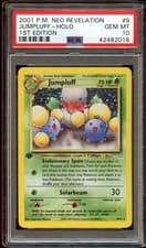 PSA 10 GEM MINT Jumpluff 9/64 HOLO RARE Neo Revelation 1ST EDITION Pokemon Card