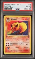 1999 POKEMON JUNGLE 1ST EDITION #19 FLAREON PSA 8