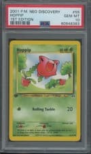 Pokemon TCG Hoppip 55/75 1st Edition Neo Discovery PSA 10