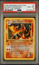 2000 Pokemon Gym Challenge Blaine's Charizard 1st Edition Holo #2 PSA 8 NM-MT