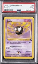1999 POKEMON FOSSIL #33 GASTLY PSA 9