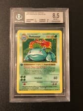 1999 Pokemon 1st Edition Base Set Shadowless Holo Venusaur #15 BGS 8.5 PSA 9