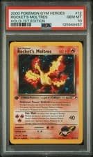 Rocket's Moltres 2000 Pokemon Gym Heroes 1st Edition PSA 10 #12