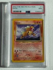 MINT CONDITION VINTAGE RARE Entei! PSA 9! 2001 Pokémon Neo Revelation #17/64