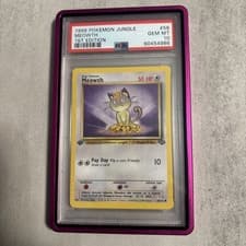 PSA 10 GEM MINT 💎 1999 POKEMON JUNGLE 1ST EDITION - MEOWTH  #56 ENGLISH