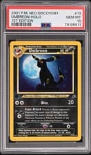2001 Pokemon Neo Discovery 1st Edition Umbreon Holo #13 PSA 10 POP - 103 🌓 🐈‍⬛