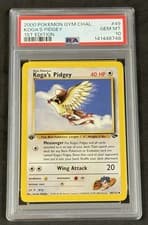 2000 Pokemon Gym Challenge Koga's Pidgey 49/132 1st Edition PSA 10