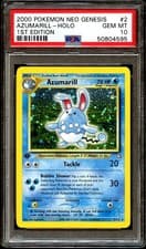 PSA 10 GEM MINT Azumarill 2/111 HOLO RARE Neo Genesis 1ST EDITION Pokemon Card