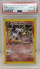 PSA 10 Pokemon Dark Houndoom 1st Edition Holo Neo Destiny Card 7/105 ❤️ SWIRL