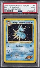 2000 POKEMON GYM HEROES HOLO-1ST EDITION #9 MISTY'S SEADRA PSA 9