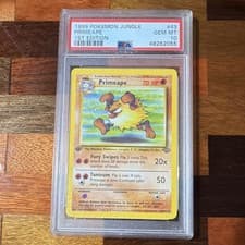 Pokémon Jungle Primeape 43/64 1st Edition PSA 10 1999 Uncommon