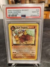 PSA 10 GEM MINT Dark Dugtrio 23/82 RARE Team Rocket 1ST EDITION Pokemon Card