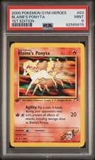 2000 POKEMON GYM HEROES 1ST EDITION #63 BLAINE'S PONYTA PSA 9