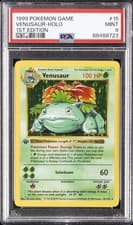 1999 POKEMON BASE SET 1ST EDITION #15 VENUSAUR-HOLO PSA 9