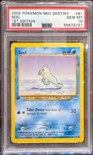 2002 Pokemon Neo Destiny Seel Gem Mint 1st Edition PSA 10 #81