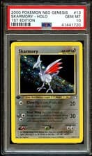 PSA 10 GEM MINT Skarmory 13/111 HOLO RARE Neo Genesis 1ST EDITION Pokemon Card
