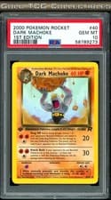 PSA 10 ⭐️ Pokemon Dark Machoke 40 1st Edition Team Rocket Vintage Non-Holo