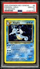 PSA 10 GEM MINT Kingdra 8/111 HOLO RARE Neo Genesis 1ST EDITION Pokemon Card