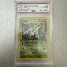 1999 Pokemon Jungle Set 1ST Edition SCYTHER 26/64 PSA 10