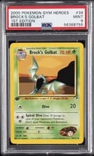 2000 POKEMON GYM HEROES 1ST EDITION #39 BROCK'S GOLBAT PSA 9