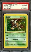 PSA 10 GEM MINT Pinsir 9/64 HOLO RARE Jungle 1ST EDITION Pokemon Card
