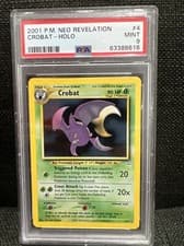 2001 Pokemon PSA 9 Crobat Holo - 4/64 Neo Revelation MINT