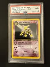 2000 Pokemon 1st Edition Team Rocket 1/82 Dark Alakazam Holo PSA 9