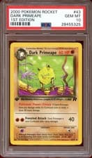 PSA 10 GEM MINT Dark Primeape 43/82 Team Rocket 1ST EDITION Pokemon Card