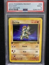 2000 Pokemon Team Rocket 1st Edition Machop 59/82 PSA 9 Mint