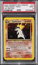 2000 POKEMON NEO GENESIS 1ST ED #18 TYPHLOSION-HOLO PSA 9
