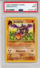 1999 POKEMON FOSSIL AERODACTYL - PSA 9 - #16 16/62 GENUINE