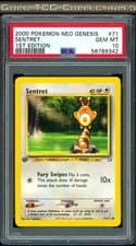 PSA 10 ⭐️ Pokemon Sentret 71 1st Edition Neo Genesis Vintage Non-Holo