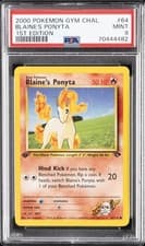 2000 POKEMON GYM CHALLENGE 1ST ED #64 BLAINE'S PONYTA PSA 9