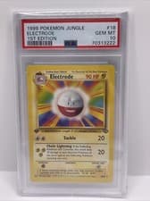 1999 Pokémon 1st Edition Jungle Electrode # 18 Gem Mint PSA 10 - Error Electrode