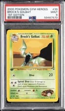 2000 POKEMON GYM HEROES 1ST EDITION #39 BROCK'S GOLBAT PSA 9