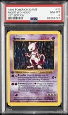 1999 POKEMON BASE SET 1ST EDITION #10 MEWTWO-HOLO PSA 8