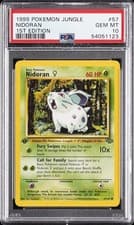 1999 POKEMON JUNGLE 1ST EDITION #57 NIDORAN PSA 10