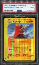 PSA 9 MINT Pokemon Magcargo Reverse Holo Rare 2003 Skyridge #18/144 WOTC