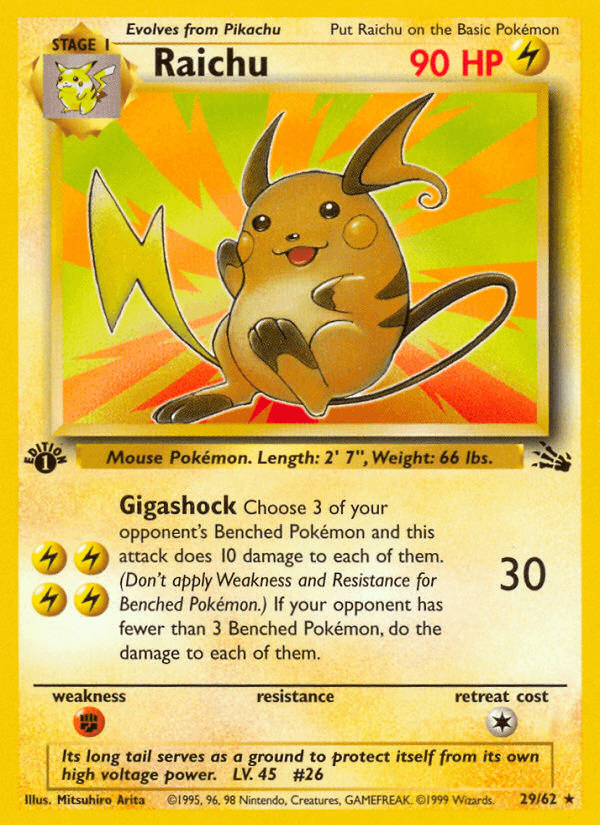 Raichu — Fossil 29/62