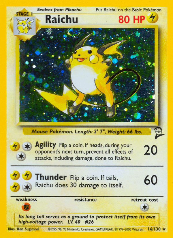 Raichu — Base Set 2 16/130
