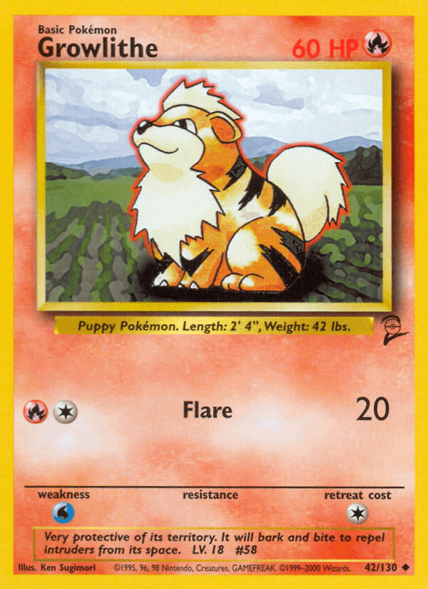 Growlithe — Base Set 2 42/130