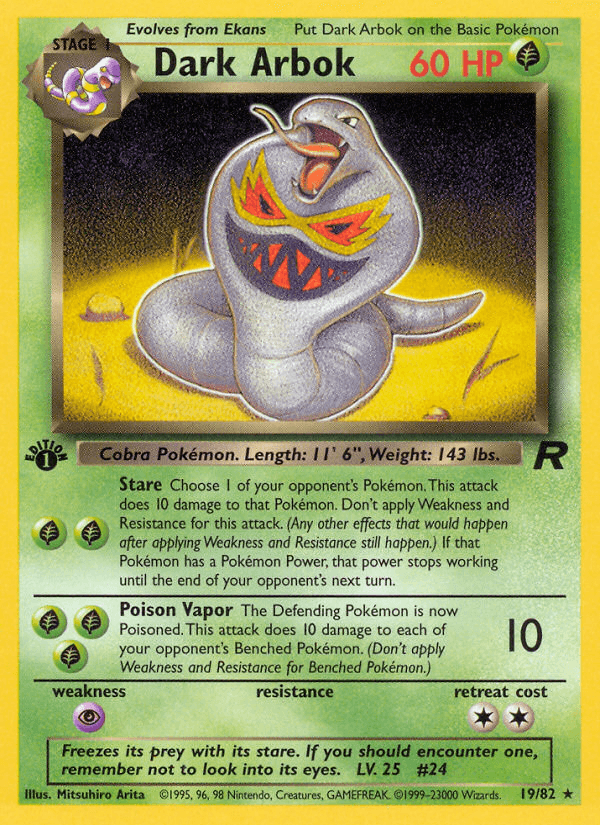 Dark Arbok — Team Rocket 19/83
