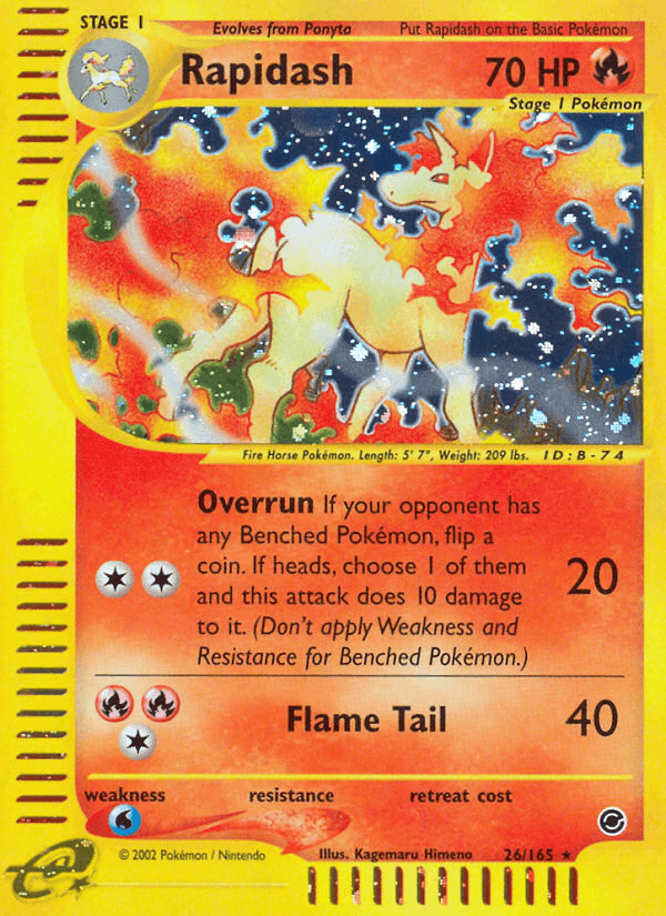 Rapidash — Expedition Base Set 26/165