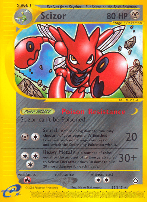 Scizor — Aquapolis 32/182