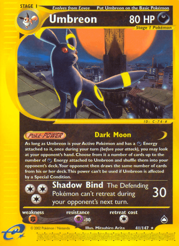 Umbreon — Aquapolis 41/182