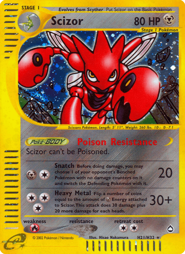 Scizor — Aquapolis H21/182