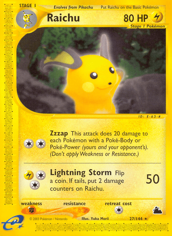 Raichu — Skyridge 27/182