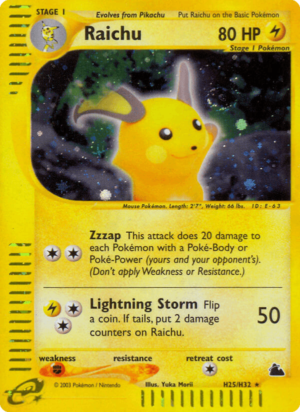 Raichu — Skyridge H25/182