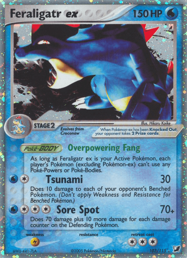 Feraligatr ex — EX Unseen Forces 103/115