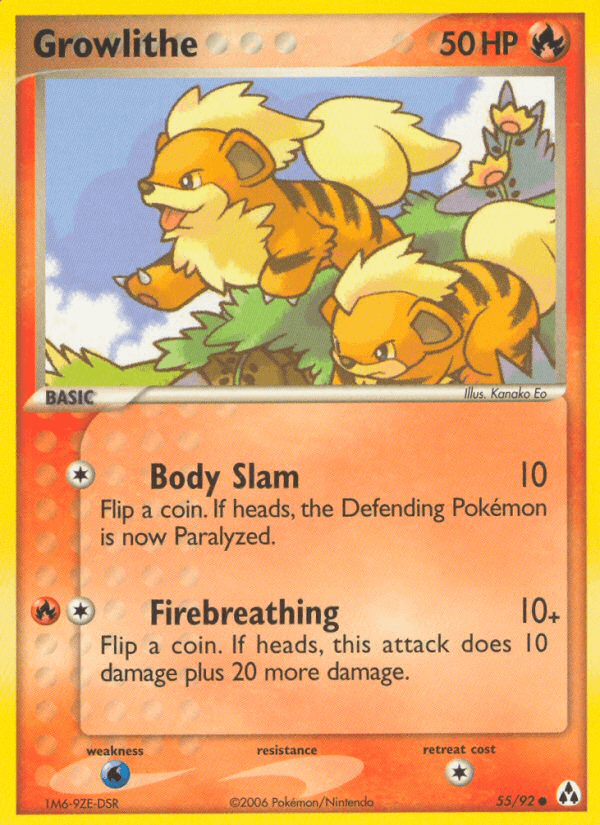 Growlithe — EX Legend Maker 55/92